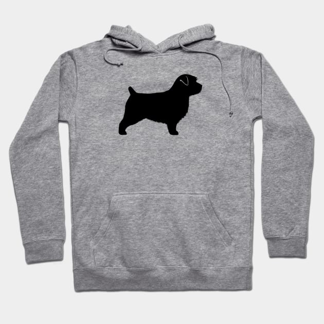 Norfolk Terrier Silhouette Hoodie by Coffee Squirrel